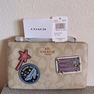 Coach X Disney Large Wristlet Cinderella Patches